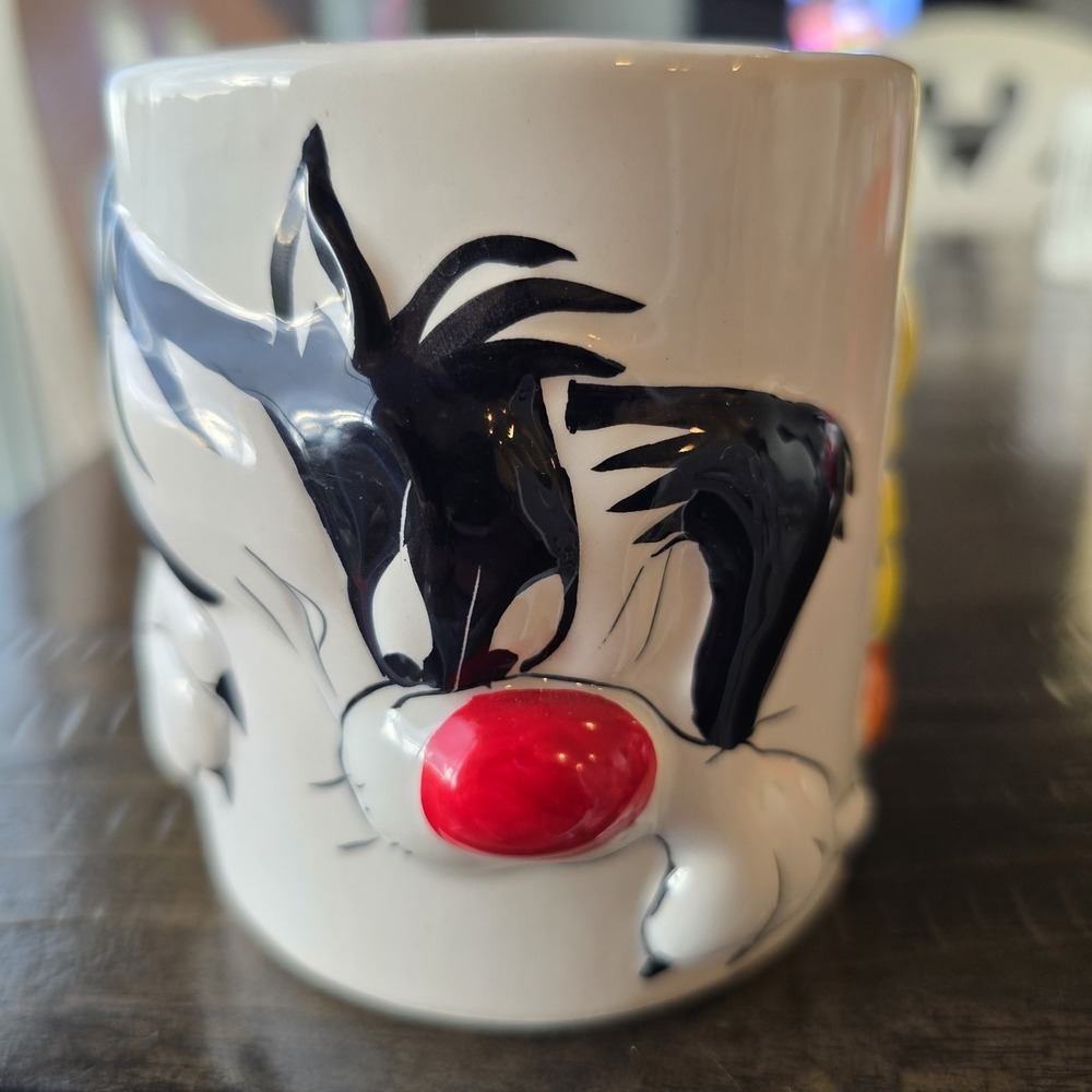 Vintage Gibson 1999 Looney Tunes‎ Tweety And Sylvester 16 OZ Mug Coffee Cup. - Picture 3 of 9
